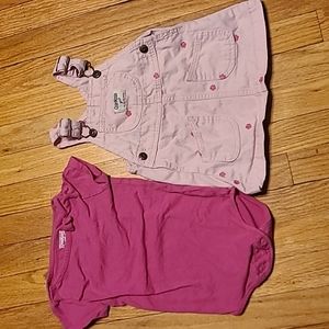 3 for $12 bundle with Baby girl 24 month OshKosh onesie and jumper set